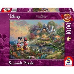 Puzzle 1000 de piese - Thomas Kinkade - Disney - Sweethearts Mickey and Minnie | Schmidt imagine