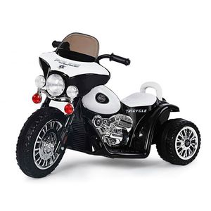 Motocicleta electrica pentru copii, POLICE JT568 35W STANDARD, Alb Negru imagine