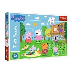 Puzzle Trefl Maxi - Peppa Pig: Distractia din iarba, 24 piese imagine
