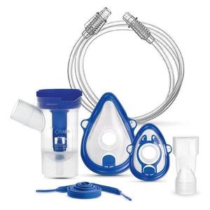 Kit accesorii Flaem RF8 Full pentru aparate de aerosoli, masca copii si adulti, pahar de nebulizare, piesa bucala, furtun imagine