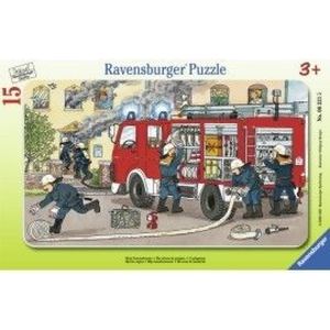 Puzzle masina de pompieri 15 piese imagine