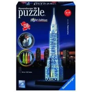 Puzzle 3d cladirea chrysler editie luminoasa 216 piese imagine