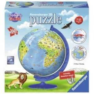 Puzzle 3d copii - globul lumii 180 piese imagine