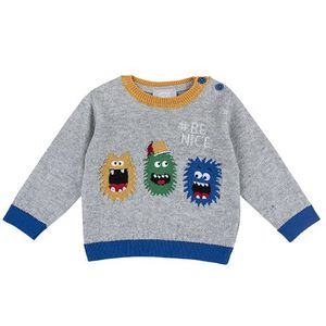 Pulover copii Chicco tricotat, 69516-61MFCO, gri imagine