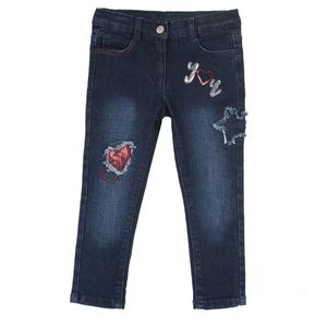Pantaloni lungi copii Chicco, 08582-61MC, Albastru imagine