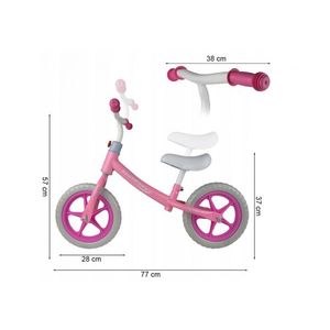 Bicicleta fara pedale MalPlay cu roti EVA 12 inch Pink imagine