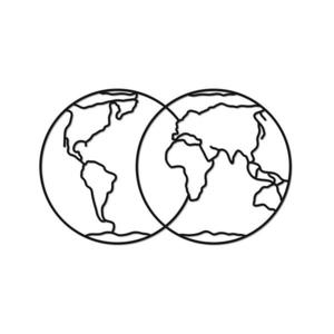 Puzzle 3D decorativ - Hemispheres of Earth, 90 piese | EWA imagine