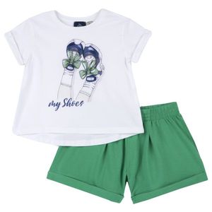 Costum copii Chicco, tricou si pantaloni, Verde, 00797-64MC imagine