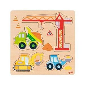 Puzzle Goki - Vehicule de santier, 12 piese imagine