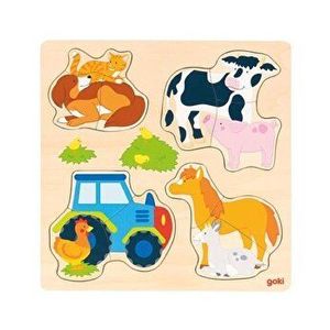 Puzzle Goki - Animale de ferma, 12 piese imagine
