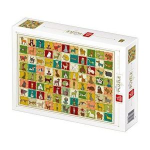 Puzzle adulti Deico Pattern Dogs, 1000 piese imagine