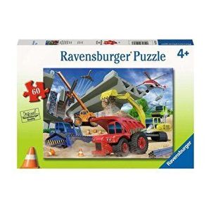 Puzzle Ravensburger - Vehicule de constructii, 60 piese imagine