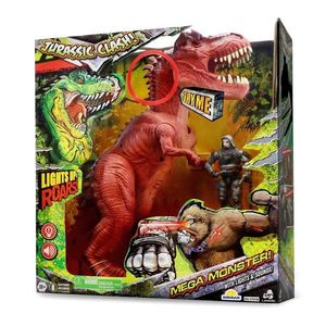 Figurina interactiva Dinozaur, Lanard Toys, Jurassic Clash, Rosu imagine