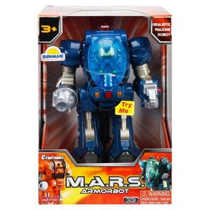Robot blindat cu lumini si sunete, Happy Kid, M.A.R.S. 18 cm, Albastru imagine