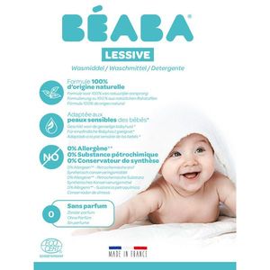 Detergent de rufe lichid Beaba fara parfum 1 L16 spalari Certificat Ecocert imagine
