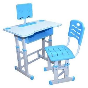 Birou cu scaunel pentru copii reglabile albastru pentru scoala imagine