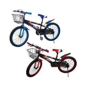 Bicicleta pentru copii cu cosulet cadru metalic 20 inch albastru imagine