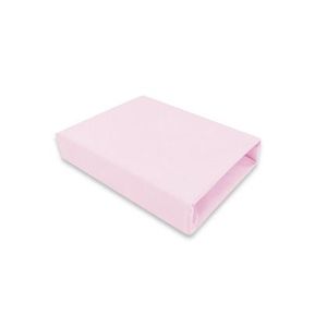 Cearceaf cu elastic Qmini pentru patut 90x40 cm din bumbac jersey Pink imagine