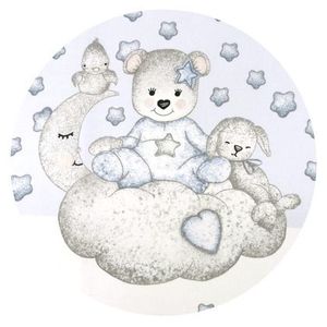 Perna bebelusi Ursulet Qmini multifunctionala 30x23 cm Teddy Bear with Blue Heart imagine