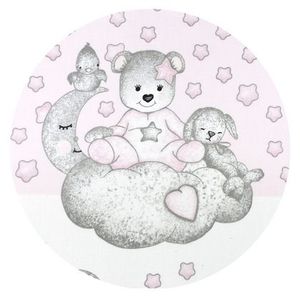 Perna bebelusi Ursulet Qmini multifunctionala 30x23 cm Teddy Bear with Pink Heart imagine