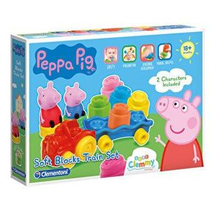 Set Soft Clemmy, tren cu cuburi moi, Peppa Pig imagine