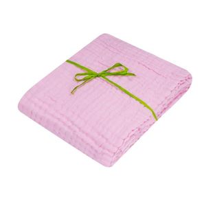 Paturica din bumbac tip muselina pentru copii 95x90 cm Pink imagine