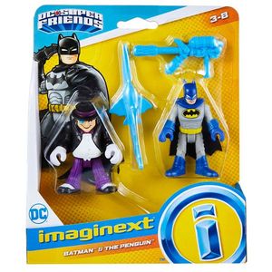 Set 2 figurine, Imaginext, DC Super Friends, Batman si The Penguin, GWP60 imagine