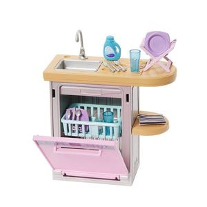 Set mobilier de bucatarie pentru papusi, Barbie, HJV34 imagine