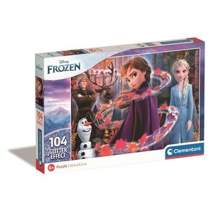 Puzzle cu sclipici Clementoni Disney Frozen 2, 104 piese imagine