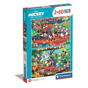 Puzzle Clementoni Disney Mickey Mouse si prietenii sai, 2 x 60 piese imagine