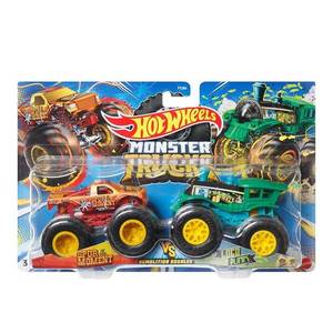Set 2 masini Monster Truck, Hot Wheels, Spus of the moment si Loco Punk, 1: 64, HLT63 imagine