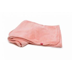 Paturica pufoasa de plus roz KidsDecor din polyester 120x150 cm imagine