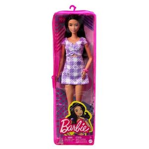 Papusa - Barbie Fashionista - Bruneta cu rochie mov | Mattel imagine
