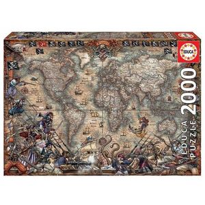 Puzzle 2000 piese - Pirates Map | Educa imagine