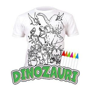 Tricou de colorat cu markere lavabile Dinozauri 9-11 ani imagine