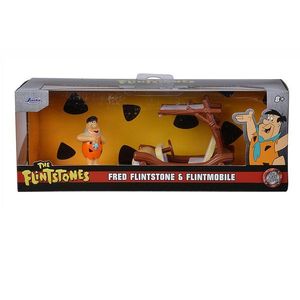 Figurina metalica, Jada, Fred Flintstone si Flintmobill 1: 32 imagine