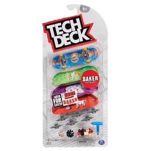 Set mini placa skateboard Tech Deck, 4 buc, Baker, 20140762 imagine