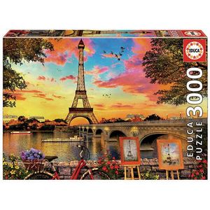 Puzzle 3000 piese - Sunset in Paris | Educa imagine