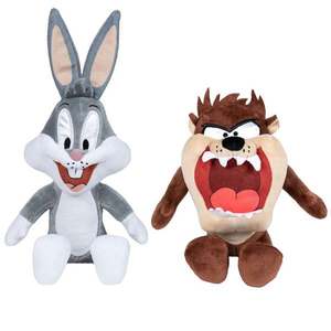 Set 2 jucarii din plus Play By Play, Bugs Bunny, 18 cm si Diavolul Tasmanian, 16 cm imagine