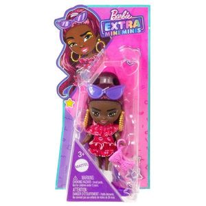 Papusa Barbie Extra Mini Minis cu par si accesorii, 8 cm, HLN47 imagine