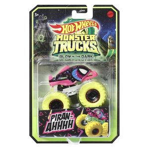 Masinuta Monster Trucks, Hot Wheels, Glow in the Dark, 1: 64, Piran-Ahhh, HGX14 imagine
