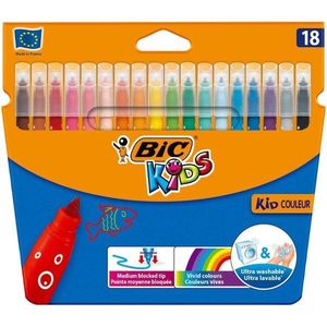 Set markere colorate lavabile, Bic Kids Visa, 18 buc imagine