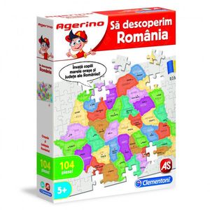 Puzzle educativ - Agerino - Sa descoperim Romania | Clementoni imagine