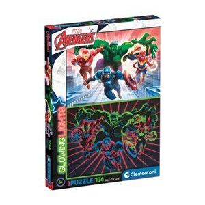 Puzzle glowing lights - Avengers, 104 piese imagine