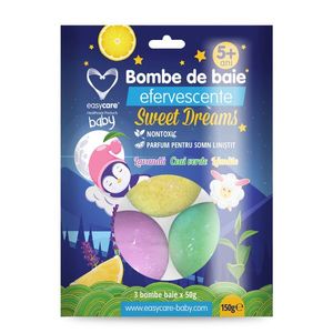 Bombe de baie efervescente pentru copii Delicious Sweets lavanda 3 buc EasyCare imagine