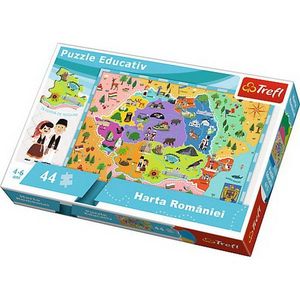 Puzzle - Educational cu Harta Romaniei | Trefl imagine