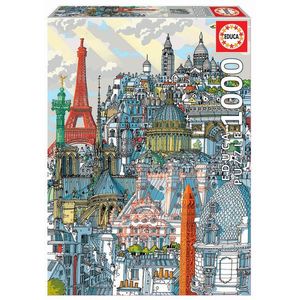 Puzzle 1000 piese - Paris - Carlo Stanga | Educa imagine