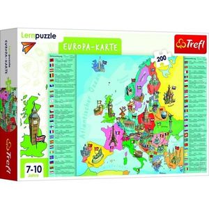 Puzzle 200 piese - Educational - Harta Europei | Trefl imagine