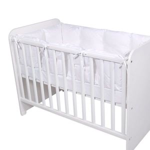 Set protectii laterale pentru pat, Lorelli, 4 piese, 60 X 120 cm, White imagine
