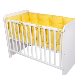 Set protectii laterale pentru pat, Lorelli, 4 piese, 60 X 120 cm, Yellow imagine